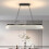 LED Chandeliers Line Design 100cm Dimmable Rectangle Black/Gold Chandeliers 4