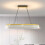 LED Chandeliers Line Design 100cm Dimmable Rectangle Black/Gold Chandeliers 5