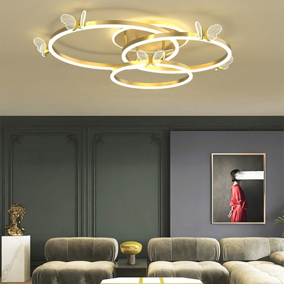 LED Ceiling Light 45 cm Dimmable Circle Design Flush Mount Lights Acrylic Artistic Style Modern Style Gold Nordic Style Butterfly 220-240V-image-OPC-PBT7R5J-NEW