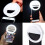LED Smart Light 3 Modes Dimmable Selfie Light AAA Batteries Powered 1pc 6
