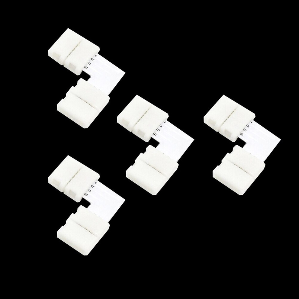 4Pcs 4-Pins Solderless Connector For 10Mm 5050 Rgb Led Strip S Light 9146778067157