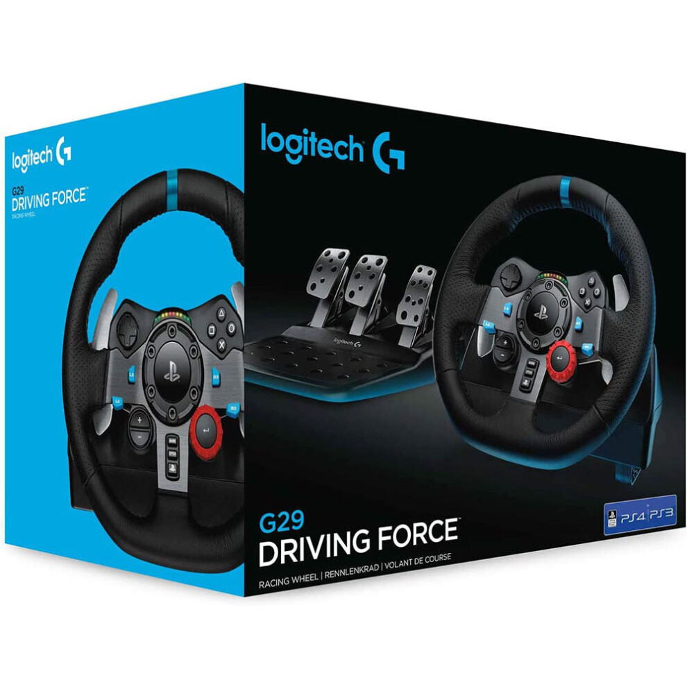 Logitech G29 Driving Force Racing Wheel And Floor Pedals Ps5, Ps4, Pc, Mac - Black