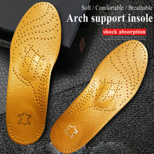Orthopedic Foot Care Insole Leather Latex Antibacterial Active Carbon Orthotic Arch Support Instep Flat Foot Shoes Pad