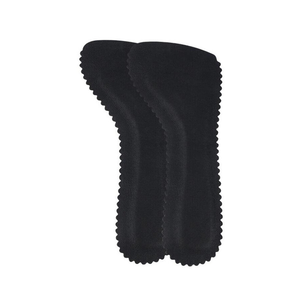 Black 1 Pair Leather Half Pad Feet High Heel Insoles Sweat-Absorbent Seven-Point Pad Anti-Slip Cushion Massage Inserts Foot Care Tool
