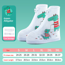 Trasparent Rain Shoes Kids Cartoon Dinasour Galoshes for Children Rain Shoe Covers Waterproof Zip PVC Rain Shoes Protector