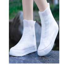 1pair High Tube Thickened Non-slip Children Rainy Outdoor Rain Boots Cover Unisex Silicone Rain Boots Waterproof Shoe Cover