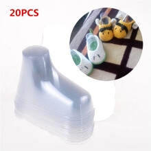 20Pcs Baby Booties Moulds Plastic Transparent Foot Model Sock Molds Paste Extrusion Display Gift Shoe Packaging