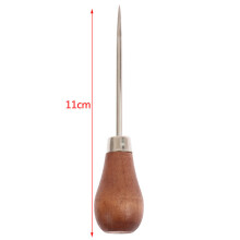 Shoes Repair Tool Wooden Handle Awls DIY Leather Tent Sewing Awl Hand Stitcher Craft Awl Punch Hole Leather Tool
