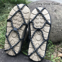 1pair Hiking Winter Anti Slip Crampons Outdoor Sports Ice Gripper Climbing Shoe Cover Walking Fishing Traction Cleats Snow Boot