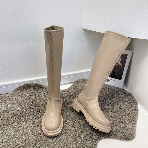 Flat platform clearance thigh high boots