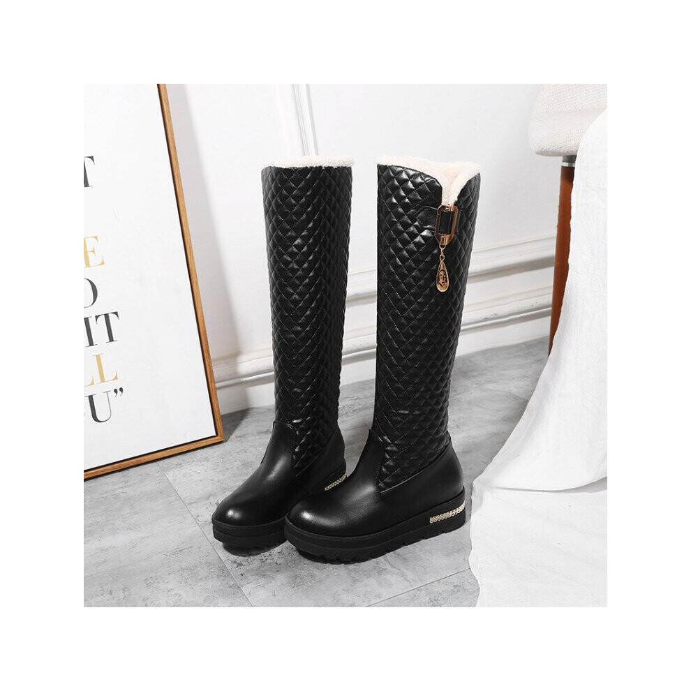 Oversize Large size Big size womens boots Round toe platform boots boots female women shoes Comfortable Light Weight-image-OPC-PBT8H8Y-NEW