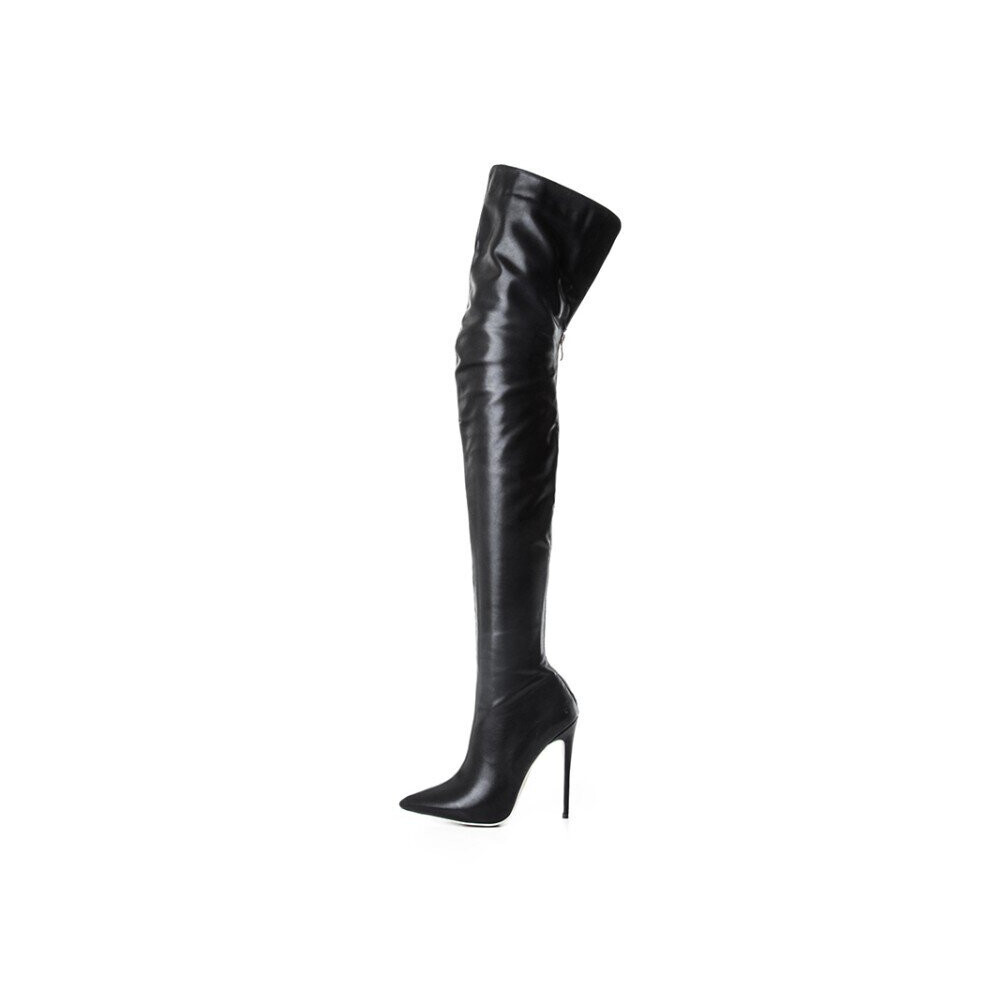 Classic Sexy Over The Knee Boots Women High Heels Shoes Red Thigh High Boots Spring Leather Long Boots Female Large size-image-OPC-PBT8HW5-NEW
