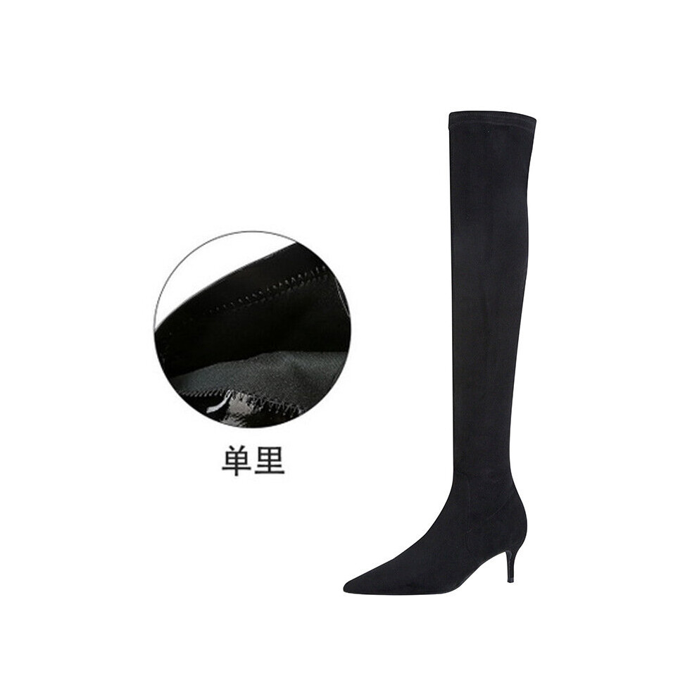 Women Winter Long Boots Slim High Heel Suede Stretched Over Knee Long Boots Sexy Pointed Down Thigh Long Boots Style-image-OPC-PBT8JCP-NEW