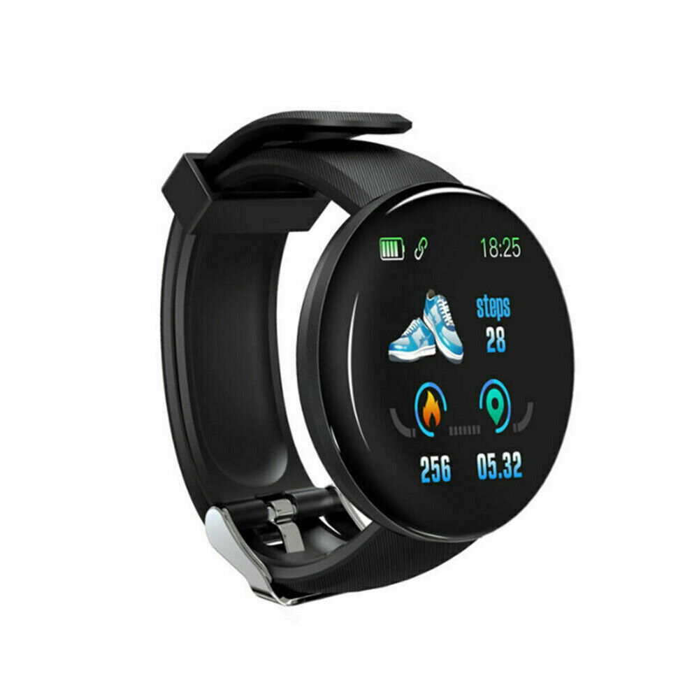 D18 Smart Watch Men Women Blood Pressure Heart Rate Monitor Smartwatch Sport Tracker Smart Wristband For Android Ios Phone Brown 885661833880