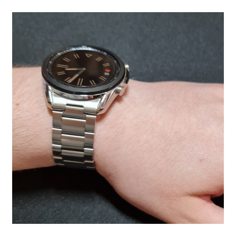 No Gaps Solid Stainless Steel Watchband For Samsung Galaxy Watch 3 45Mm Straps Bracelet For Samsung Watch3 Stainless Steel Strap Multicoloured 885661846439