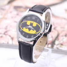 ??????? ???? ???????? Hero women watch boy cartoon girl watches leather Children quartz watches clock A07