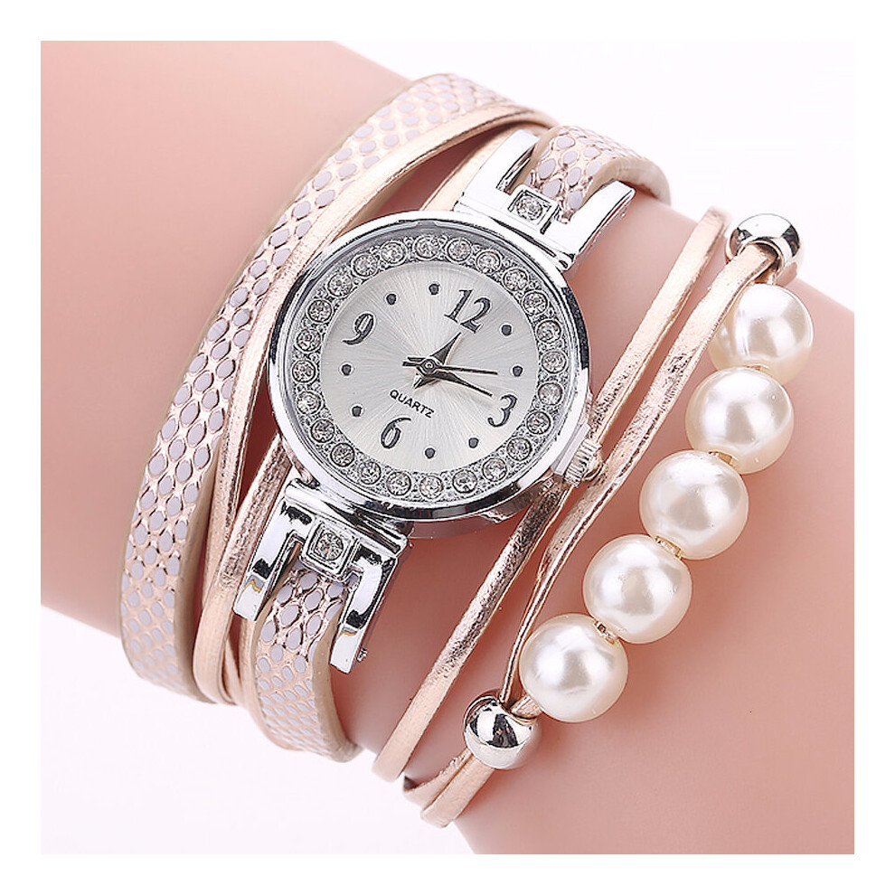Women Bracelet Pearls Watch Ladies Leather Quartz Watches Relogio Feminino Zegarek Damski-image-OPC-PBT8QDZ-NEW