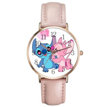 Leather Stitch Watches Women's Watch Quartz Wristwatch Cartoon Kid Gift