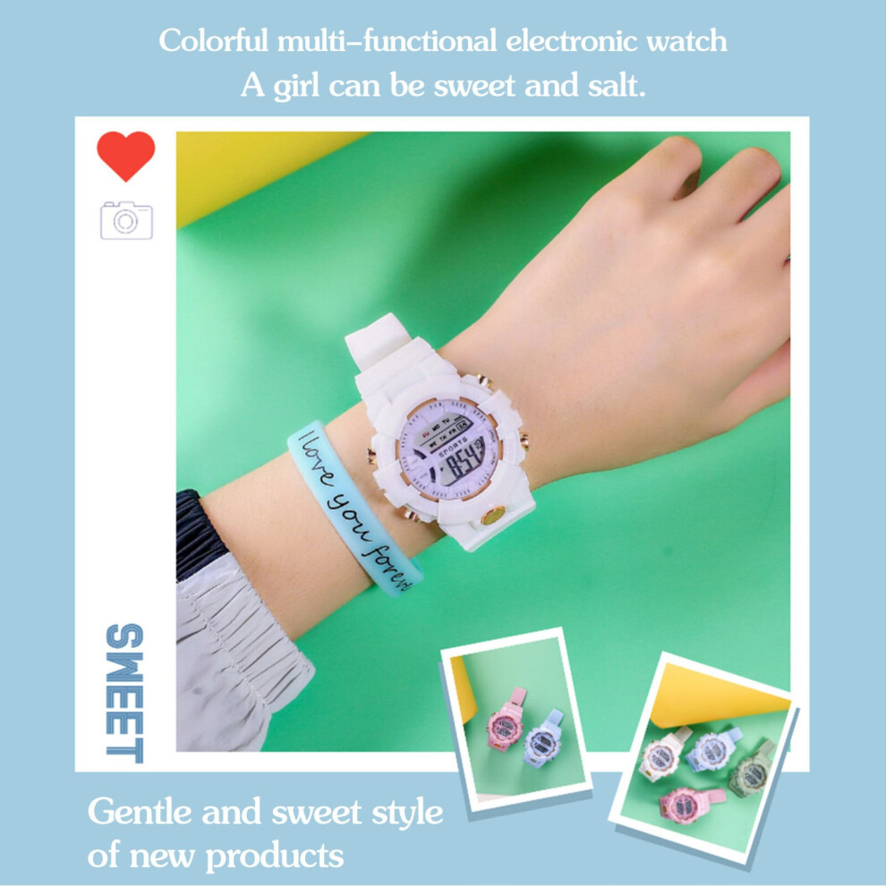 Watch Display Watch Date Multifunction Alarm Calendar Unisex Week Sports Sport Watch Smart Watch Waterproof White 885661876849