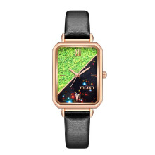 Starry Sky Rectangle Women Watches Female Quartz Watch Ladies Wristwatches Woman Leather Clock