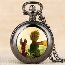 Classic The Little Prince Theme Quartz Pocket Watches for Children Lovely Necklace Clock Birthday for Boys Girls