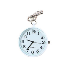 Unisex Round Dial Quartz Analog Nurse Keychain Pocket Watch