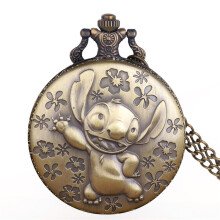 Antique Game Theme Quartz Pocket Watch Retro Pocket Watch with Necklace Chain Pendant Watches Fob Watch Gift for Children