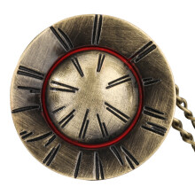 Vintage Bronze Hat Shaped Tiny Necklace Watch Kids Men Women Quartz Movement Pendant Pocket Timepiece Clock