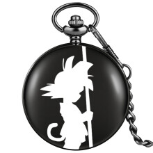 Anime Printed Retro Pendant Pocket Watch Quartz Movement Arabic Numerals Dial Antique Pocket Clock Gift Boy