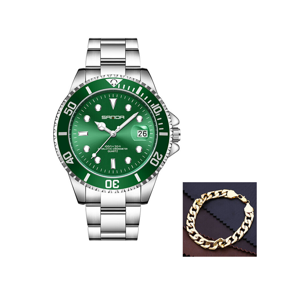 SANDA Mens Watches Top Business Watch Men's Waterproof Luminous Quartz Male Wristwatch Relogio Masculino