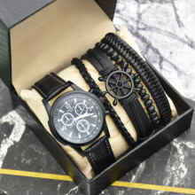High Men Watches Bracelet Set Business Wristwatches Braided Rope Bracelets Gift With Box For Mens Fathers