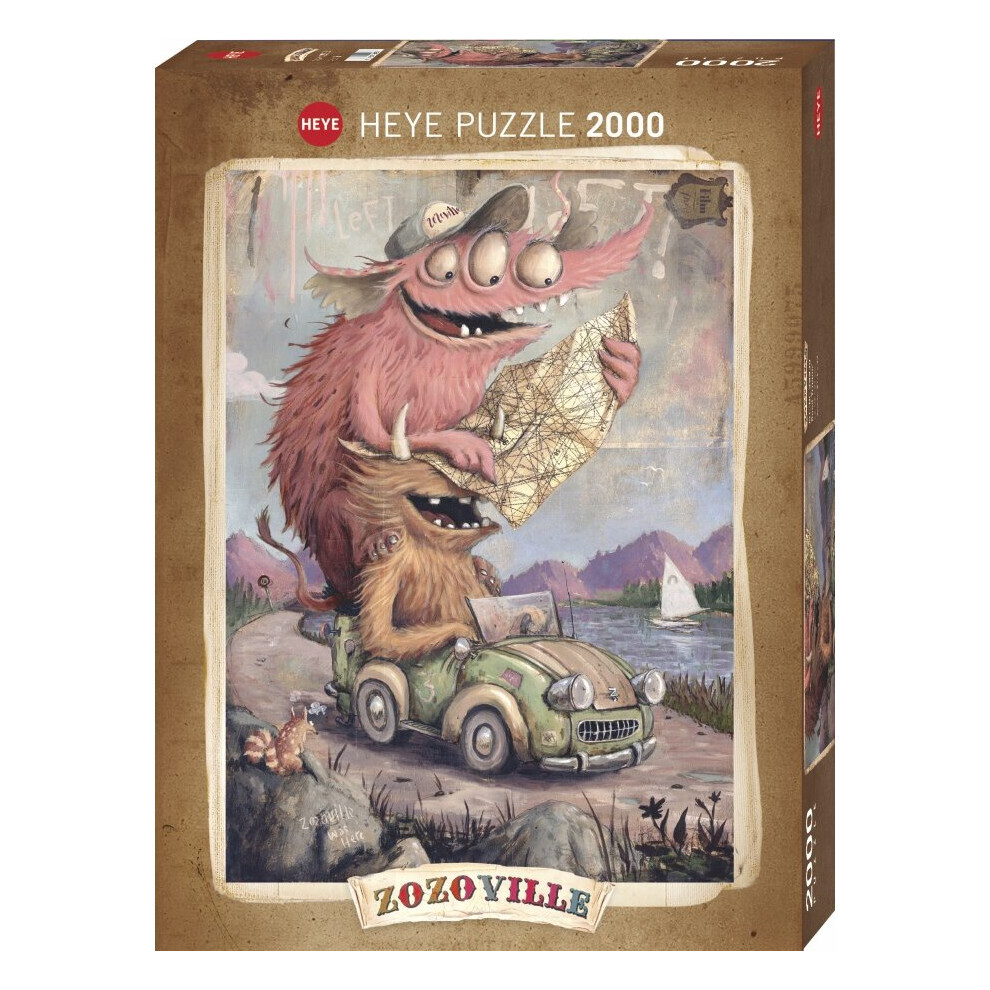 HY29938 - Heye Puzzles - 2000 Pc - Zozoville, Road Trippin'