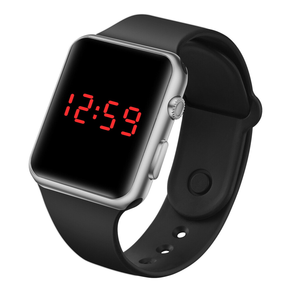 LED Squared Digital Watches Silicone Strap Watch for Men Silicone Band Women Men s Watches Wristwatch Montre Femme on OnBuy