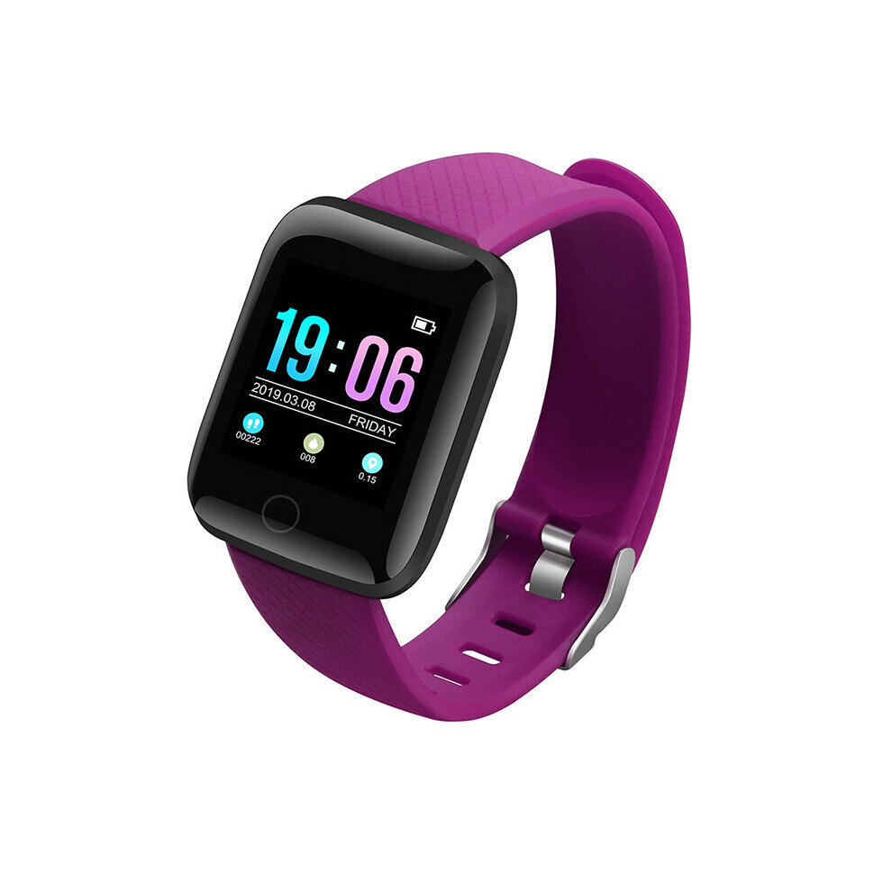 116Plus Sport Smart Watches Clock Woman Smart Watch Bluetooth Blood Pressure Measurement Heart Rate Monitor Wristwatch Bracelet Multicoloured