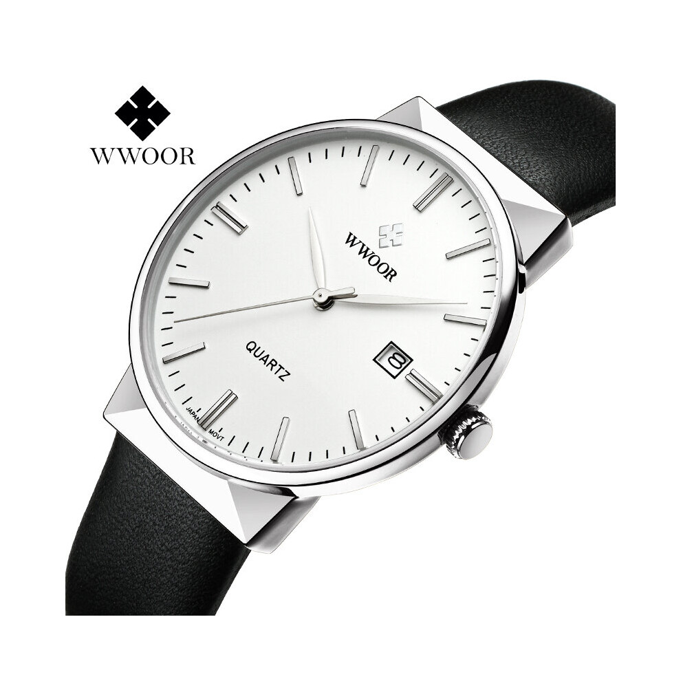 Watch Men Classic Casual Leather Wrist Watch For Men Waterproof Quartz Date Clock Men Clearance