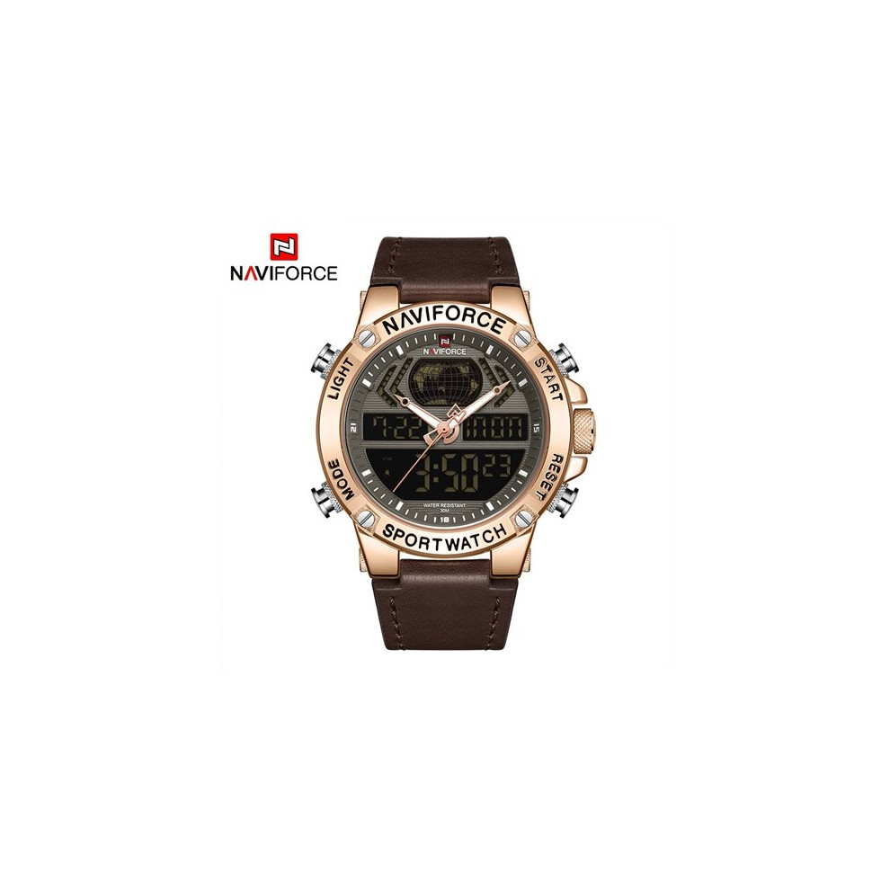 Top Military Sports Men's Watches Dual Display Leather Strap Luminous Waterproof Wrist Watches Relogio Masculino-image-OPC-PBT9HFT-NEW