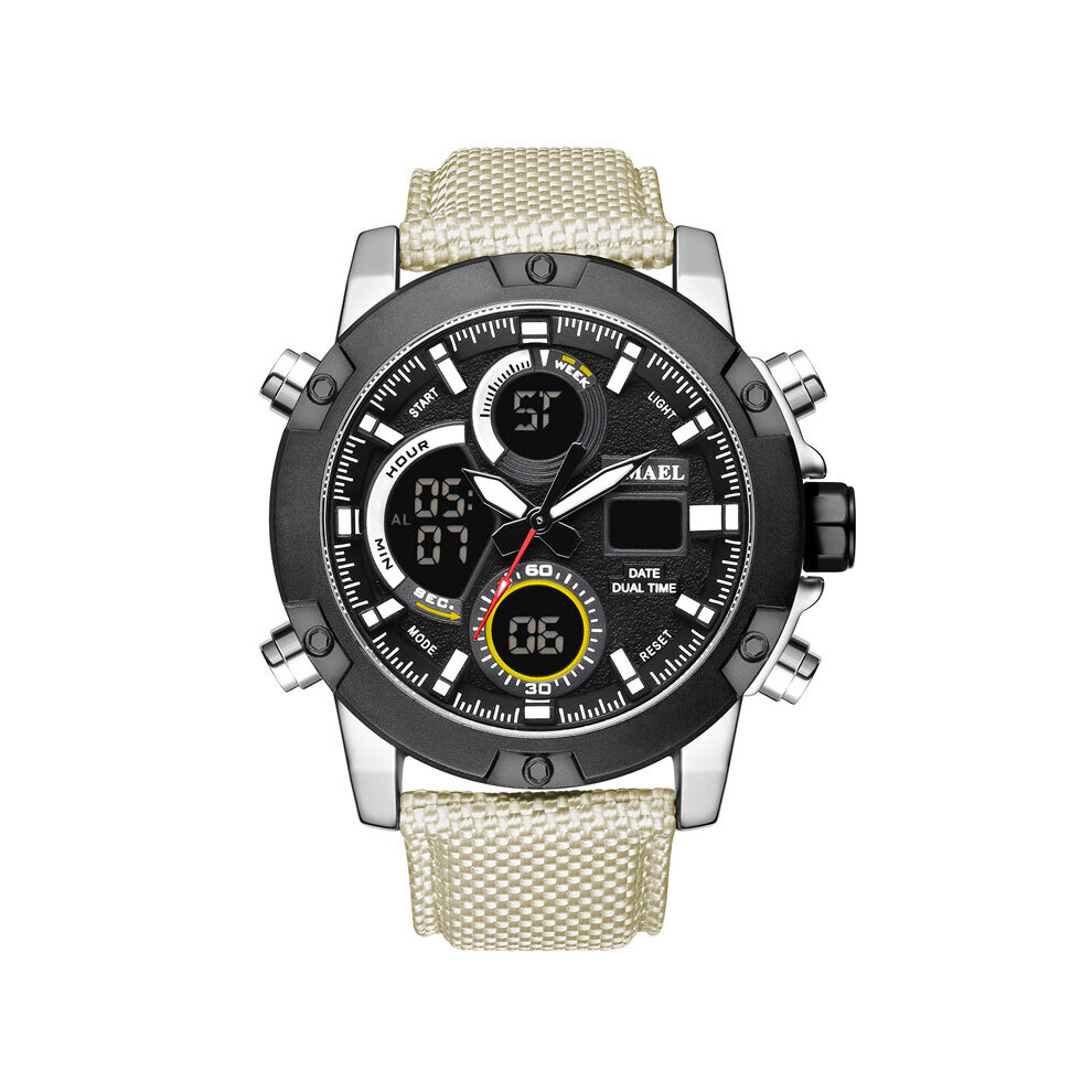 Smael Analog Digital Men Sport Watch Waterproof Relogio Alarm Alloy Clocks Big Dial 1325 Led Quatz Wristwatches Bracelet-image-OPC-PBT9N2B-NEW