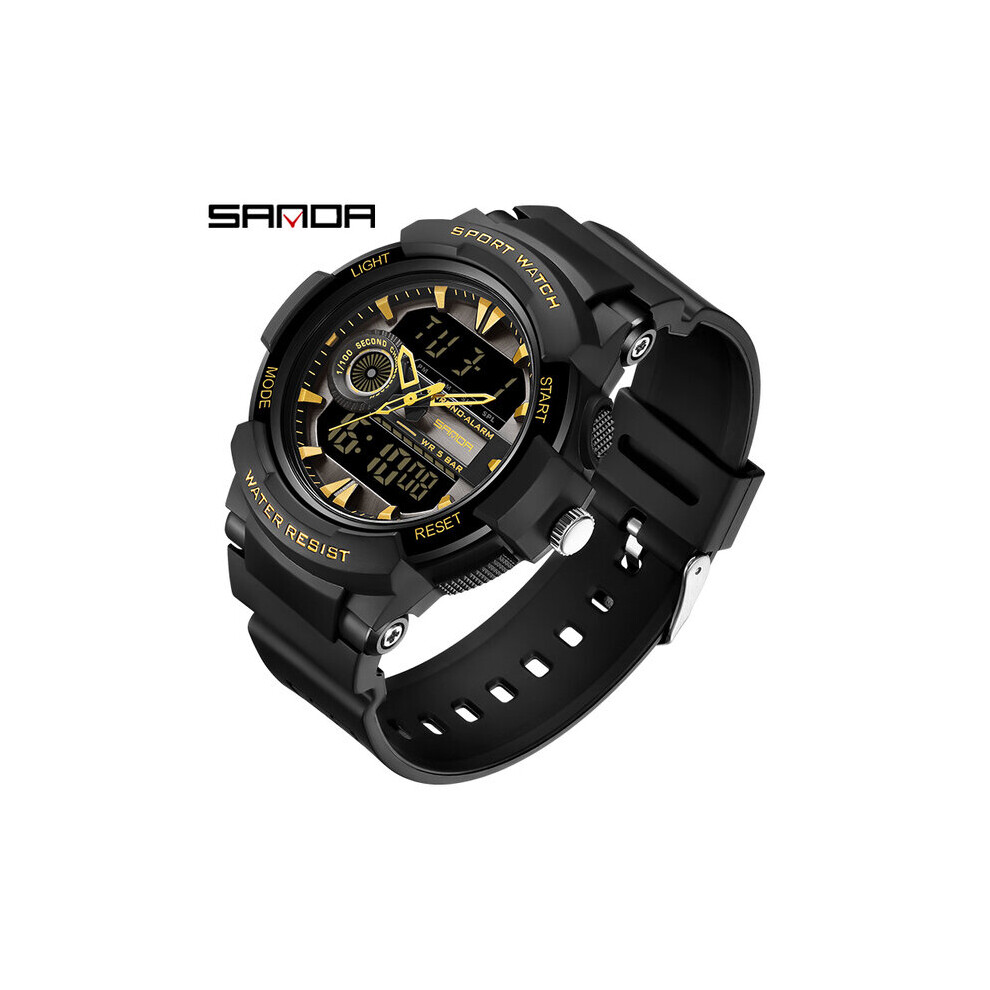 SANDA Sports Men's Watches Top Dual Display Watch 50M Waterproof Wristwatch for Male Clock Relogio Masculino 6082-image-OPC-PBT9P8S-NEW