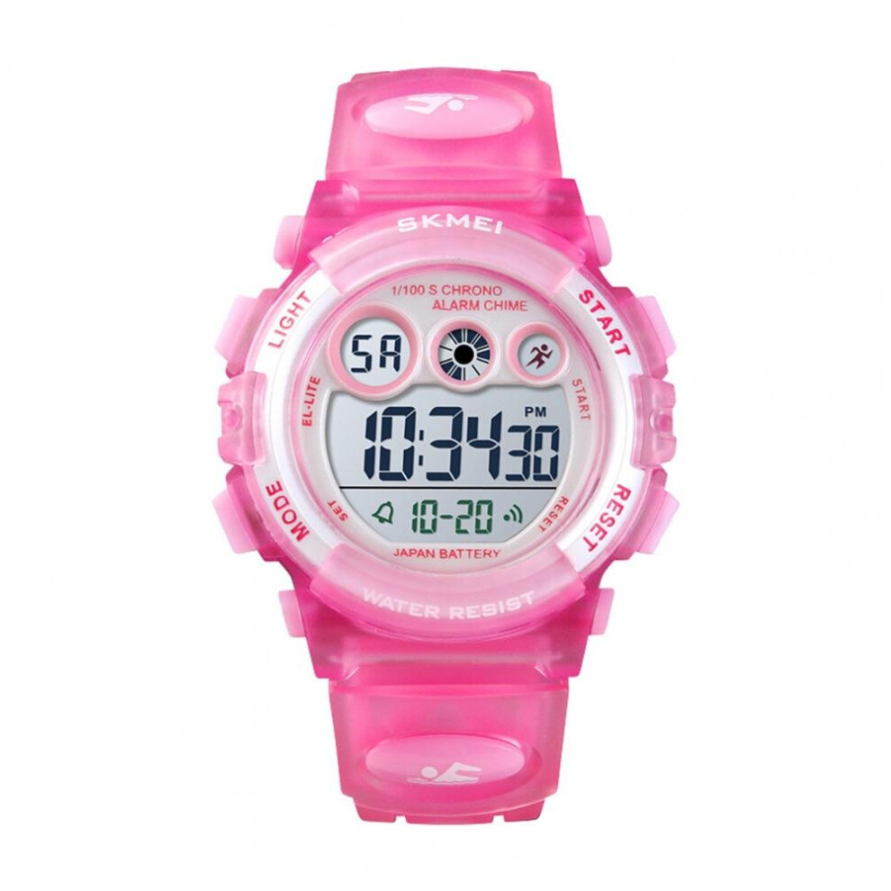 Boy Girl Luminous Smart Digital Watch 50m Waterproof Adjustable Wristband Alarm Clock Round Dial Children Electronic Sport Watch-image-OPC-PBT9P7M-NEW