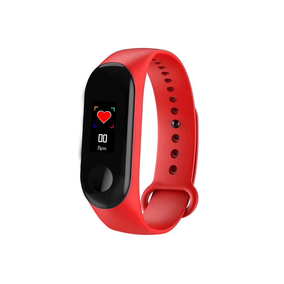 Bluetooth Smart Watch Men Women Heart Rate Monitor Blood Pressure Fitness Tracker Smartband Sport Bracelet For Ios Android Phone Red 885653163315