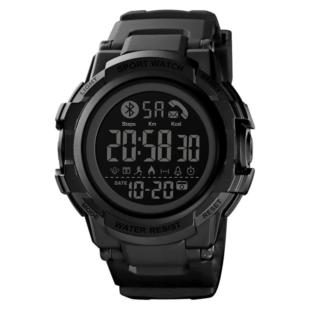 Men's Black Bluetooth Sports Smart Watches Pedometer Calorie Waterproof Digital Wristwatches Fitness Clock Relogio