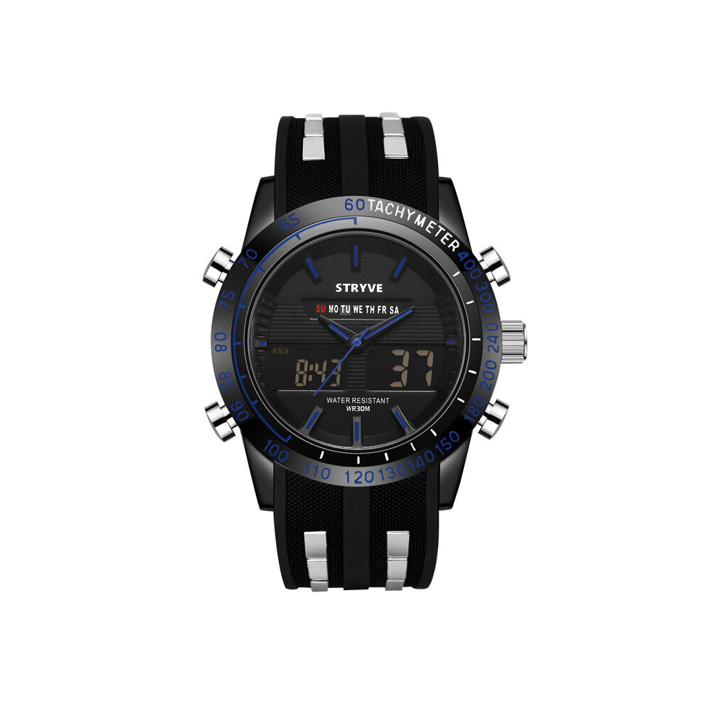 Male Digital Watch Multifunctional Dual Display Dial Electronic Sports Wristwatch for-image-OPC-PBT9RMB-NEW