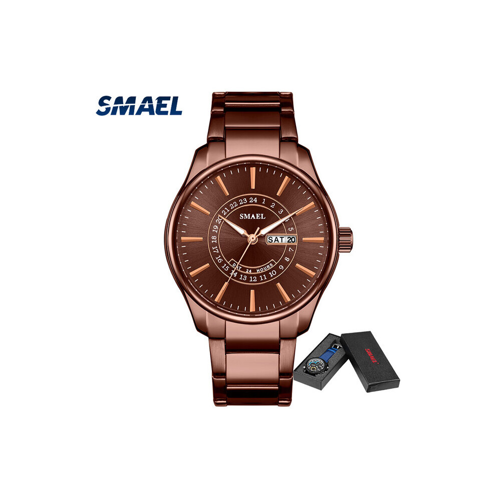 SMAEL Watch For Men Business Stainless Steel Dress Watches Waterproof Quartz Watch with Date Display 9020-image-OPC-PBT9RPS-NEW