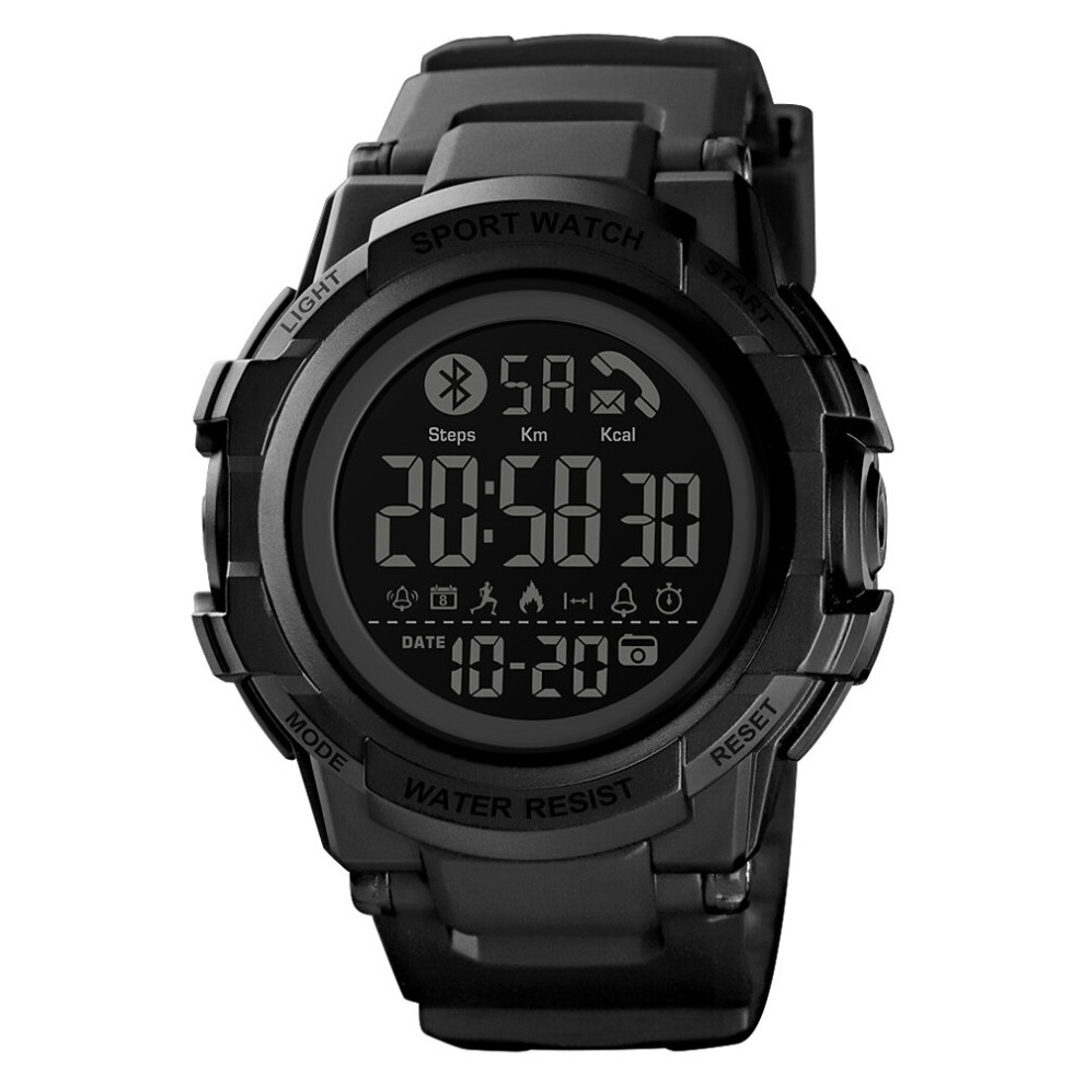 Bluetooth Smart Watches For Men Pedometer Calorie Remote Camera Digital Watch Sports Led Electronic Male Wrist Watch Black 885653187786