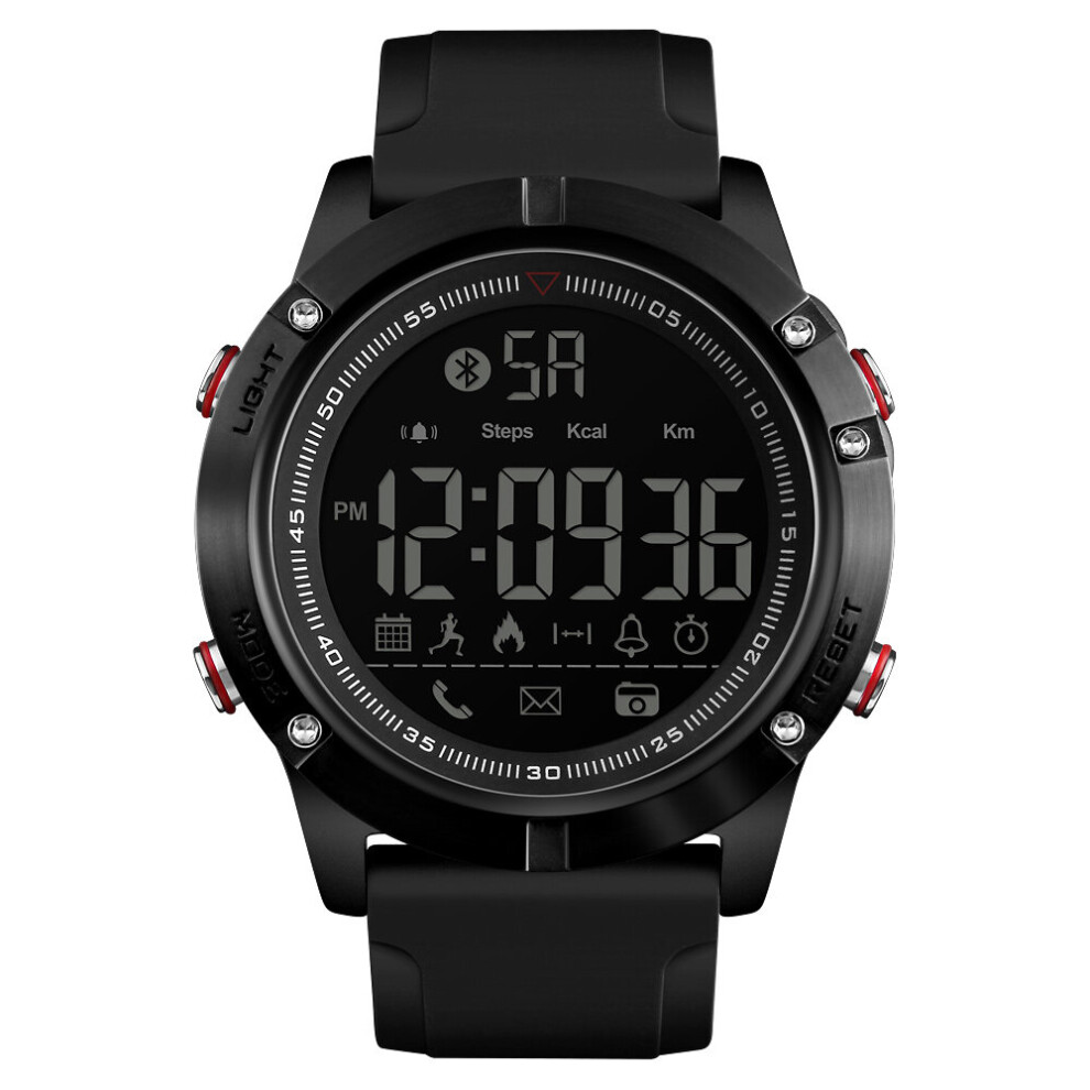 Smart Watch Men Bluetooth Digital Wristwatches Multifunction Calorie Remote Camera Led Military Sports Watches Relogio Black 885653173284