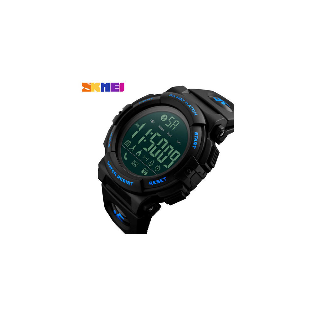 Tooth Smart Watch Sport Outdoor Pedometer Calories Remote Camera Sports Smartwatches Waterproof Digital Wristwatch Blue 885653174304