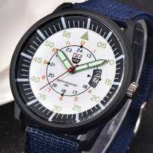 Watches Men Military Mens Quartz Army Watch Dial Date Sport Wrist Watch Stainless Steel Mesh Band Clock