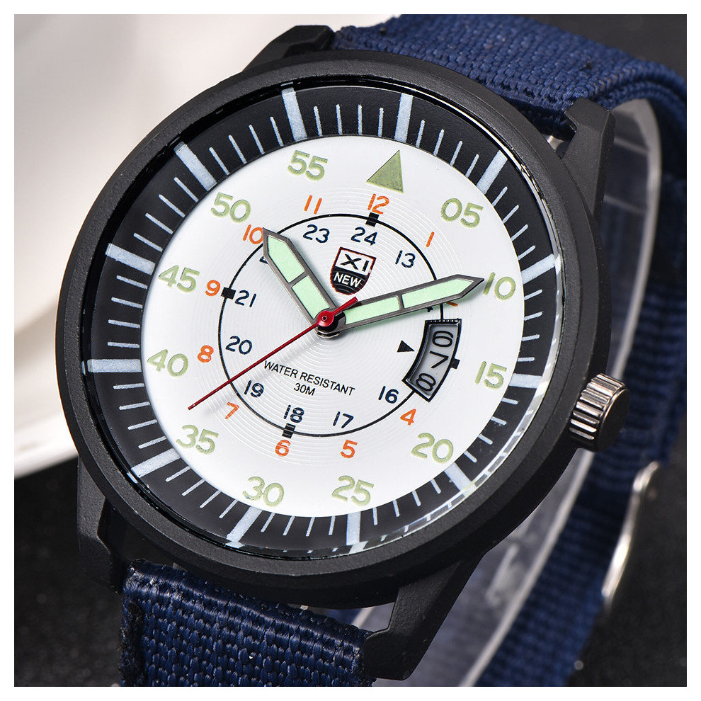 Watches Men Military Mens Quartz Army Watch Dial Date Sport Wrist Watch Stainless Steel Mesh Band Clock Multicoloured