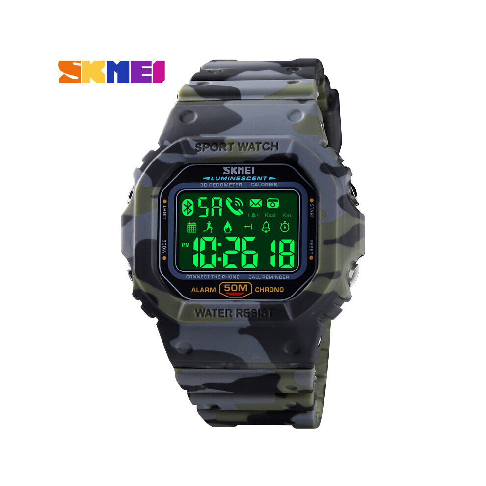 Bluetooth Calorie Pedometer Smart Watch Men Sports Military Digital Waterproof Wristwatches reloj-image-OPC-PBT9STD-NEW