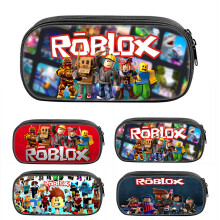 (C) Roblox Game Large Capacity Pencil Case Handheld Pen Bag Storage Pouch for School Student Kids Girls Boys